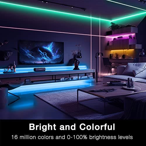 DAYBETTER RGB Led Light Strips Kit Compatible with Alexa and Google Assistant, Smart WiFi Led Strip Lights for Bedroom, Room, Decor, Kitchen, Home Party Decoration (200FT) - Thumbnail 3