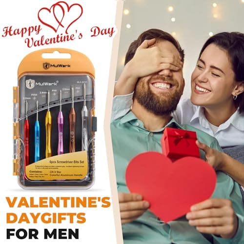 MULWARK Small Screwdriver Set, 6pcs Magnetic Mini Screwdriver Set, Micro Precision Flathead and Phillips Glasses Screwdriver with Case for Eyeglasses, Watches, Electronics, Phone And Computer - Thumbnail 2