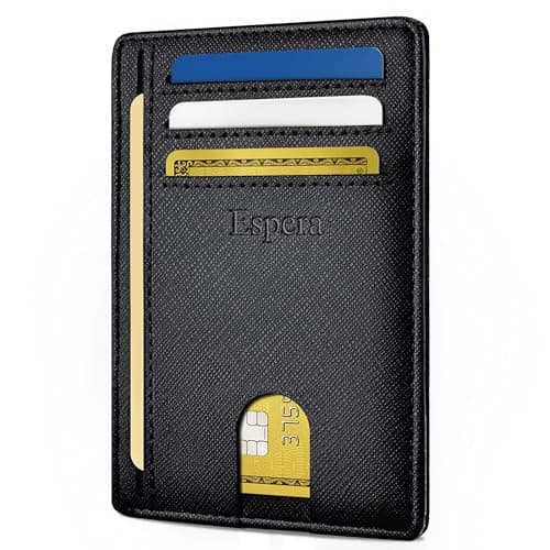 Espera Slim Minimalist Front Pocket Wallet for Men, RFID Blocking Credit Card Holder, Thin Travel ID Card Case, Gifts for Men - Image 1