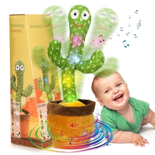 Emoin Dancing Talking Cactus Toy, Cactus Baby Toy Singing Children's Song, Mimicking Recording Repeating What You Say, Educational Interactive Baby Boys Girls Toys (Volume Adjustment) - Image 1