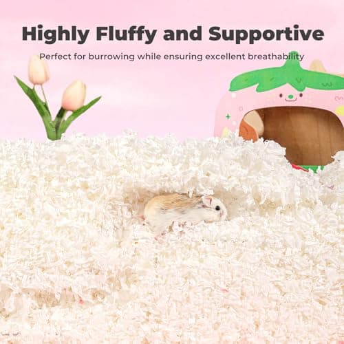 mini&moe Hamster Bedding 50L: Dust-Free and Odor Control Moisture Absorbent Natural Paper Small Pet Bedding - for Guinea Pigs, Hamsters, Chinchilla,Rabbits,Rat,Ferret, and Gerbil, 50 Liters - Thumbnail 4