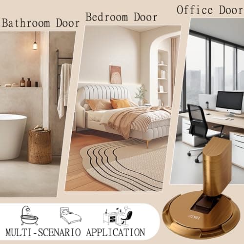 UBVIF No Magnetic Door Stopper, Adjustable, Mechanical Doorstop, Windproof Door Stop for Indoor, No Nails/Screws Needed,Heavy Duty Door Holder,Keep Door Open (1, Matte Brown Bronze) - Thumbnail 5