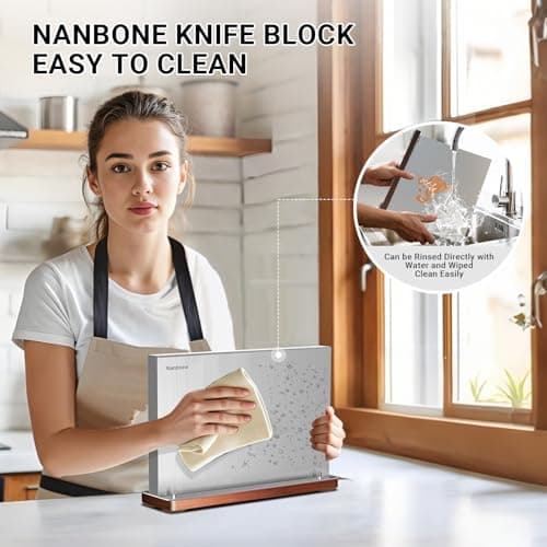Nanbone Home Kitchen Magnetic Knife Holder Without Knive Display Stand Magnetic Knife Block Rack Magnetic Stand with Strong Enhanced Magnet Multifunctional Storage Stainless Steel Knife Magnetic Strip - Thumbnail 5