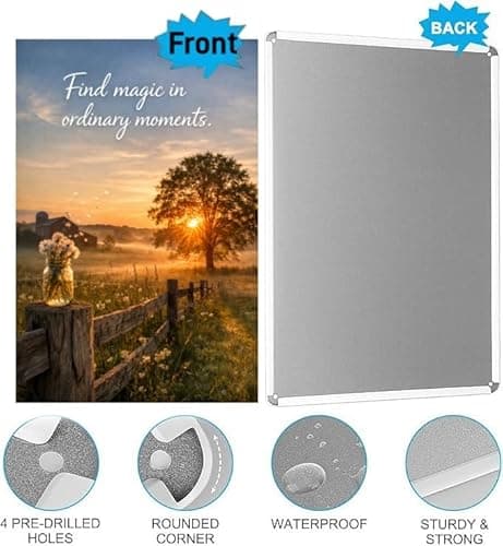 Find Magic in Ordinary Moments Metal Tin Sign Inspirational Nature Quote Wall Decor 8x12 Inch Iron Art Plaque Sunset Field Farmhouse Rustic Motivational - Thumbnail 6