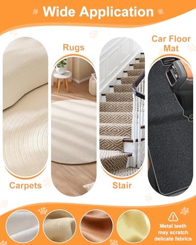 COVITKAN 3 in 1 Carpet Rake for Pet Hair Removal Tool, 51” Adjustable Long Handle Pet Hair Removal Broom, Pet Grooming Brush, Cat Dog Hair Remover Carpet Scraper for Rugs, Mats - Thumbnail 5