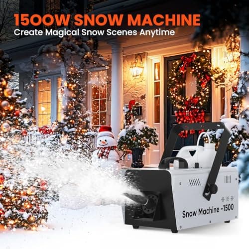 Snow Machine,1500W Snow Maker With Remote Control for Indoor Outdoor - Thumbnail 2