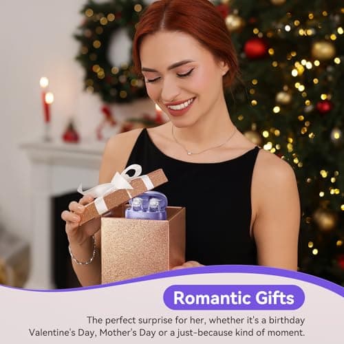 Kinglucky Jewelry-Inspired Clip-On Earbuds with Diamond Earrings, Comfortable Fit & 40H Playtime Open Ear Bluetooth 5.4 Wireless Headphones for Women, Small Ears, Sports & Workouts (Purple) - Thumbnail 6