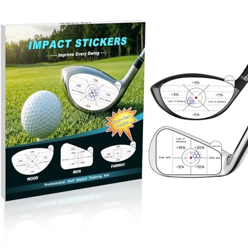HighlyJoy Golf Impact Stickers, High-Resolution Impact Tape for Irons & Woods Clubs, Swing Training Aid for Home Practice, Nets & Golf Simulators, Perfect for Beginners & Experienced Golfers,140Pcs - Image 1