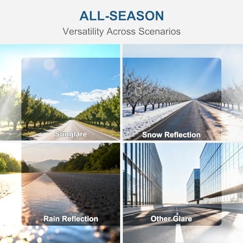 Veharvim Sun Visor Extender for Car (Polarized, UV400, PC Lens, 2 Side Sunshade), Car Visor Extender Sun Blocker, Visor Extender Attachment, Anti-Glare for Safe Driving - Thumbnail 4