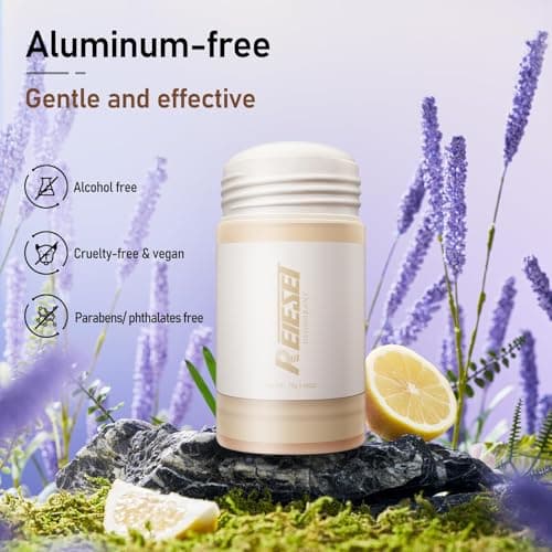 Reieset Natural Deodorant with Naturally Derived Ingredients Deodorant for Women and Men,Aluminum Free,72 Hour Odor Control,Lavender and lemon scent - Thumbnail 5