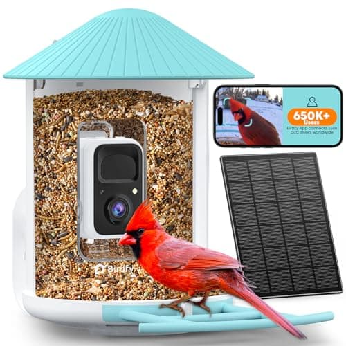 NETVUE by Birdfy Smart Bird Feeder with 2K HD AI Camera Solar Powered, Wireless Wildbird Watching, Live Stream&Color Night Vision, Auto-Capture & Notify, Free Cloud Storage(AI by Subscription) - Image 1
