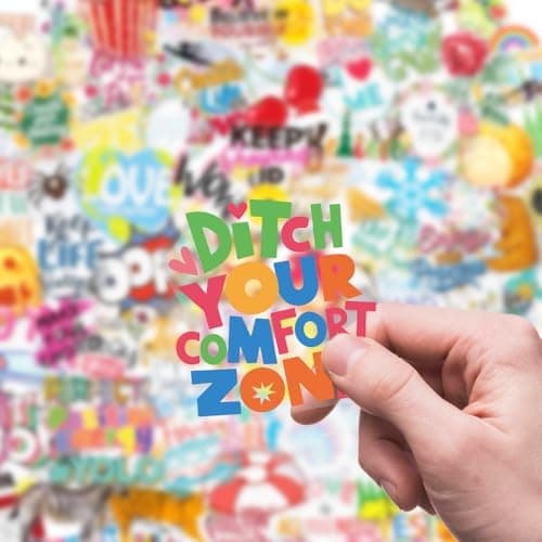 XIFUNNYSTK 300Pcs Transparent Stickers for Kindle Water Bottles Laptop Waterproof Decal for Scrapbook Luggage Phone Sticker for Teens School Students Gifts Classroom Party Favors Decoration Crafts - Thumbnail 6