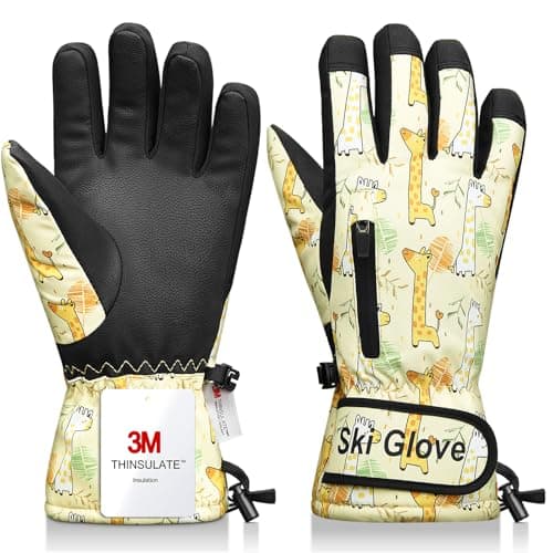 Odtmger Warm and Breathable Snow Gloves - Waterproof and Anti-Slip Ski Gloves for Boys & Girls, Men & Women - Image 1