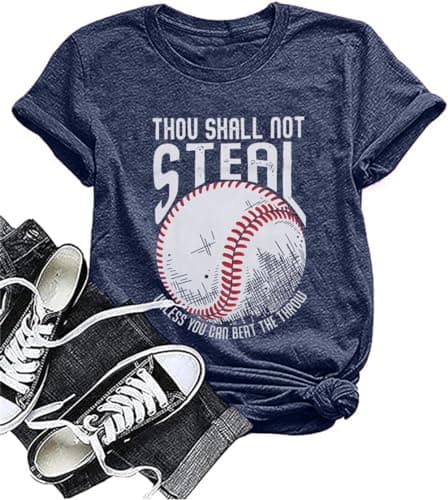 Baseball Shirts Women Softball Game Day T-Shirt Baseball Graphic Tee Tops Casual Short Sleeve T-Shirt - Image 1