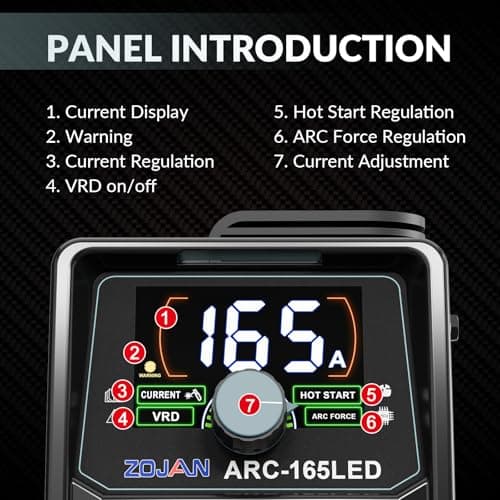 Arc Stick Welder 165A,Portable Welding Machine 110V,IGBT Inverter Welder Machine With Hot Start,Arc Force,Anti-Stick,Hobby DIY Projects Home Use - Thumbnail 6