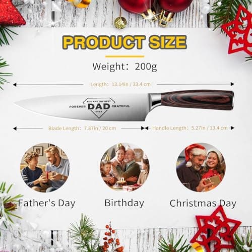 Plys Gifts for Dad Birthday Gift: Gifts for People who Love to Cook Christmas Gifts for Dad Kitchen Chef Knife Presents for Father - Thumbnail 6