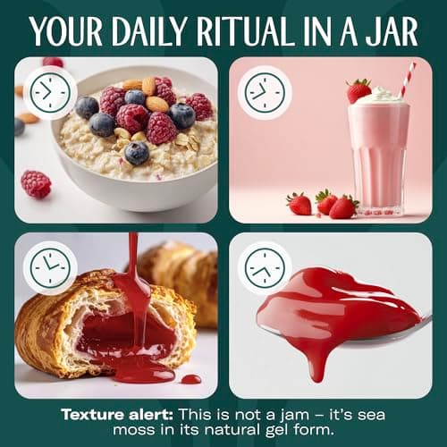 TrueSeaMoss Wildcrafted Irish Sea Moss SuperFood - Made with Premium Sea Vegetables - Vegan-Friendly, Supports Digestive Health - Made in USA (Strawberry, Pack of 1) - Thumbnail 4