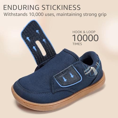 STQ KIDS Toddler Wide Toe Box Shoes Barefoot Shoe Boys Kids Walking Boy Sneakers Non-Slip Lightweight Comfortable First Walking Tennis Outdoor Activities Navy Little Kid Size 11 - Thumbnail 6
