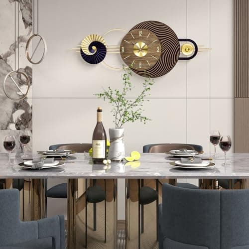 AXAORIRA 39x16 Inch Modern Large Wall Clock for Living Room, Contemporary Silent Non-Ticking Decorative Analog Clocks for Home Decor, Bedroom, Kitchen, Entryway, Office - Gifts for Family and Friends - Thumbnail 6