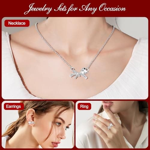 Preserved Roses Valentines Day Gifts for Her with Necklace Set & Scented Candle, Romantic Eternal Flowers Rose Birthday Gift for Wife Girlfriend Daughter Mom on Valentine's Mother's Day Anniversary - Thumbnail 5