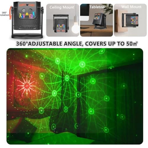 Mini Disco Party Lights - DJ Strobe Light Sound Activated Portable LED Lighting for Home Room Karaoke Family Gathering - Thumbnail 6