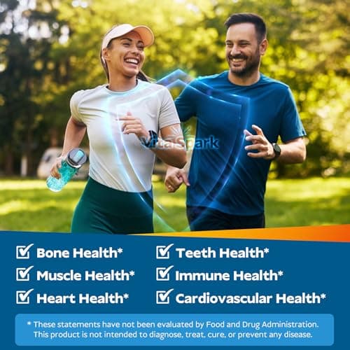 Vita Spark Vitamin D3 K2 - Liposomal Bone Vitamins Supplement, 5000IU D3, 100mcg K2 MK7 & Magnesium for Women and Men | Supports Bone, Teeth, Heart, Immune and Vascular Health*, 60 Days Mini Softgels - Thumbnail 5
