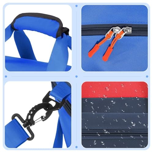 WOOMADA Kids Travel Bag with Shoe & Wet Pockets, Carry On Duffle Bag for Overnight Trips, Sports, School(navy blue) - Thumbnail 6