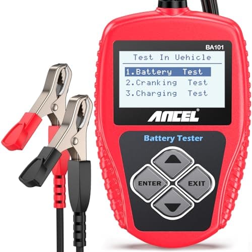 ANCEL BA101 Car Battery Tester, 12V Digital Automotive Alternator Meter Diagnostic Tool,100-2000 CCA Load Capacity, Charging & Cranking Analyzer for Truck, Boat, RV, Marine Vehicle, and More - Image 1