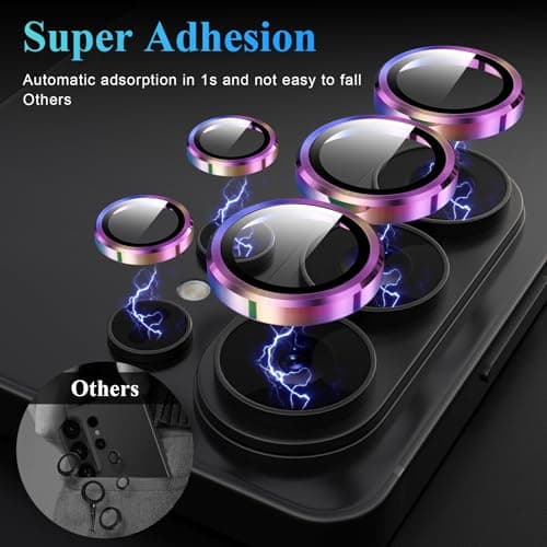 YWXTW Camera Lens Protector for Samsung Galaxy S26 Ultra, [5X Stronger] Individual Metal Ring Tempered Glass Camera Cover for Galaxy S26 Ultra Accessories, Anti Scratch, 1 Set - Thumbnail 5