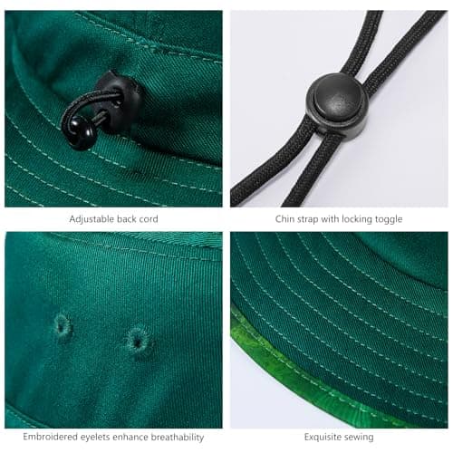 UVSAI UPF 50+ Foldable Sun Hat Patterned Under Brim Bucket Hats for Summer Hiking Fishing Beach Safari Men Women - Thumbnail 6