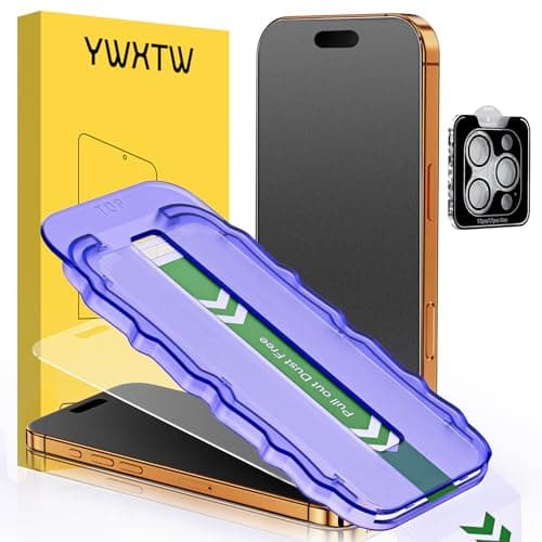 YWXTW 2 Pack for iPhone 17 Pro Max Matte Screen Protector 6.9 Inch+1 Set Camera Lens Protector, [1S Pull-Out] Anti Glare Anti Fingerprint 17 Pro Max Glass Screen Protector, Bubble Free, Smooth as Silk - Image 1