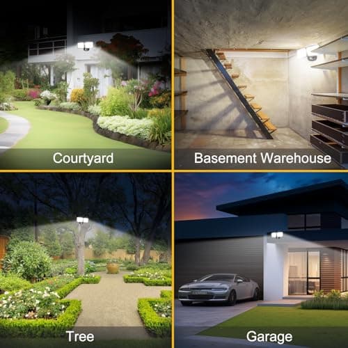 YTKIH Rechargeable Battery Operated Motion Light 2500LM & 4000LM Motion Sensor Security Light(1-3 Months Endurance) USB Charging LED Flood Light Outdoor (Brown) 1 Pack - Thumbnail 6