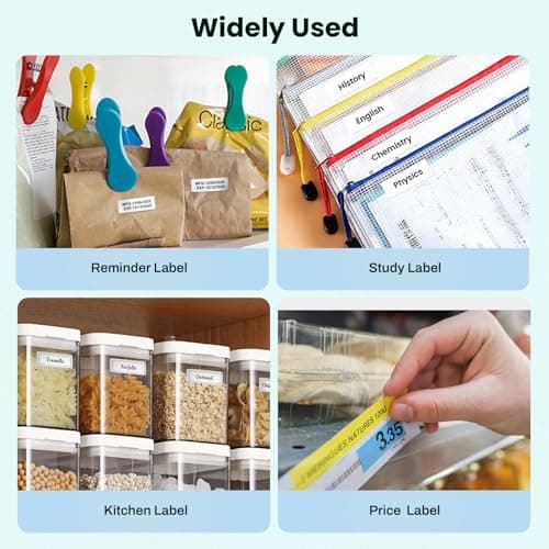 NDYIN Mini Label Maker Machine with Tape, N12 Portable Bluetooth Label Printer, Thermal Sticker Labeler for Small Business, School, Home, Office(White) - Thumbnail 6