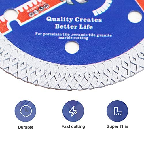 Super Thin Diamond Porcelain Saw Blade with X Teeth,BRSCHNITT3pcs 3 Inch (75mm) x Arbor 10mm Angle Grinder Diamond Cutting Disc for Dry/Wet Cutting Porcelain Tile Ceramic Marble Granite - Thumbnail 6