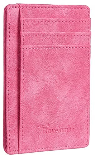 Travelambo Slim Wallet Front Pocket Minimalist Leather RFID Blocking Medium Size - Image 1