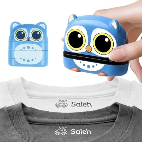 OCFTERY Personalized Name Stamp for Kids Clothing - Waterproof, Permanent Custom Clothing Stamp with Double-Sided Cute Cartoon Design - Ideal for Daycare, School & Laundry Labels - Image 1