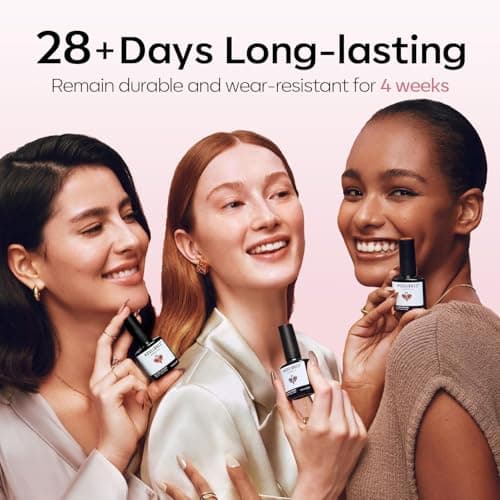 modelones French Tip Gel Nail Polish Set 2 Pcs 15ml Black and Milky Pink French Manicure Kit Sheer Pink Soak Off U V LED Jelly Base Color Gel Polish Nail Art Home DIY Gift for Women - Thumbnail 6