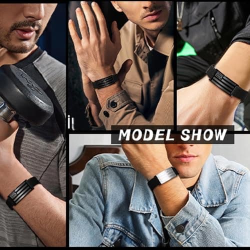 GLEZZA Serenity Prayer Bracelets for Boy Men American Flag Cross Inspirational Motivational Bracelet Bible Verse Christmas Birthday Easter Jewelry Gifts for Son Boyfriend Husband - Thumbnail 2