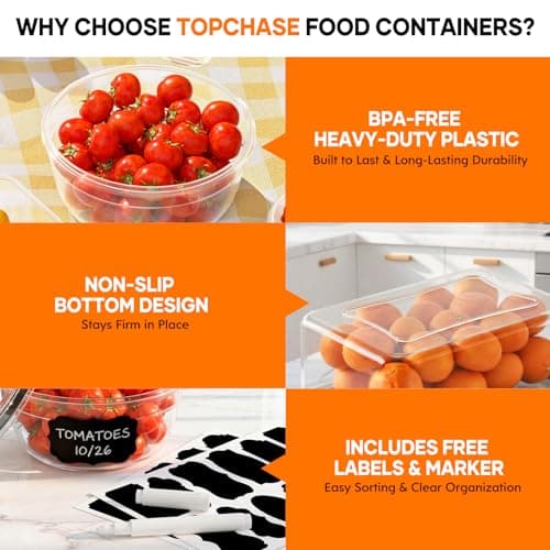 50 PCS Food Storage Containers with Lids (25 Containers & 25 Lids) - Reusable Plastic Food Containers for Kitchen Storage and Organization BPA-Free Leakproof Meal Prep Container with Labels & Pen - Thumbnail 5