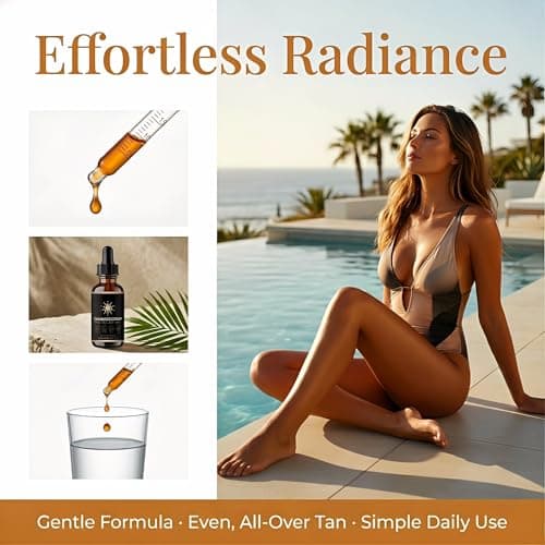 Tanning Drops To Drink, Sunless Tanning Drops, Bronzing Tanner for Face and Body, Safe & Long-Lasting Enhances Natural Tan, Enhancing Natural Skin Tone for All Skin Types (2Fl Oz) - Thumbnail 2