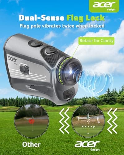 Acer Golf Rangefinder with Slope - 1200 Yards Laser Range Finder for Hunting, 6X Magnification Rangefinders Golf with Flag Pole Locking Vibration, Rechargeable Magnetic Golfing Gift for Men - Thumbnail 5