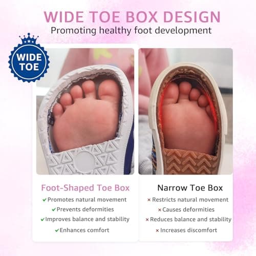 STQ KIDS Wide Toe Box Toddler Barefoot Shoes Girls Sneakers Lightweight Kid Tennis Shoes Non-Slip Zero Drop First Walking Shoe for School Sports Tie-Dye Pink Infant Size 4 - Thumbnail 4