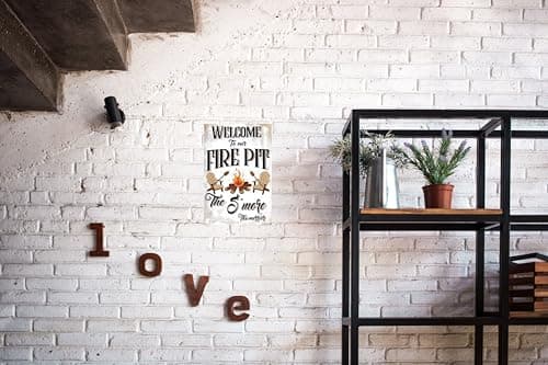 Carastora Vintage Metal Sign for Fire Pit Area - Wall Art Tin Sign for Patio, Backyard, Camping, Country Garden Decor, 8x12 Inch - Thumbnail 3