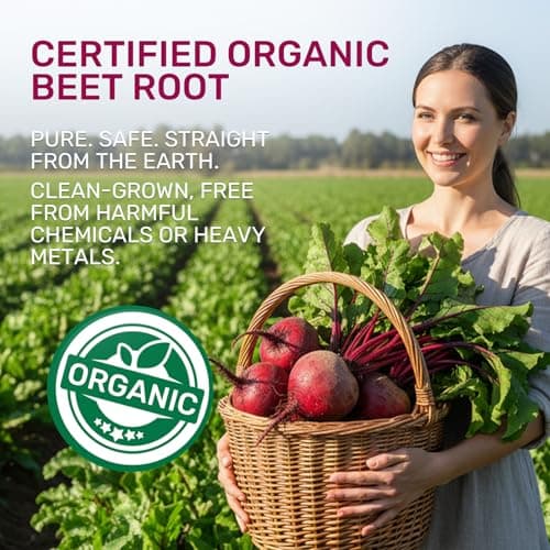 Nitric Oxide Organic Beet Root Beetroot Gummies 10500mg 21:1 Extract with Grape Seed & Black Pepper for Absorption – Supports Circulation, Heart & Energy – Sugar Free, Vegan, Non-GMO丨60 Gummies - Thumbnail 5