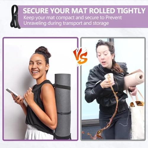 YOGAER Yoga Mat Strap Carrier, Adjustable Thick Straps Sling for Carrying Large Mats, Stretching Band [Mat Not Included] - Thumbnail 3