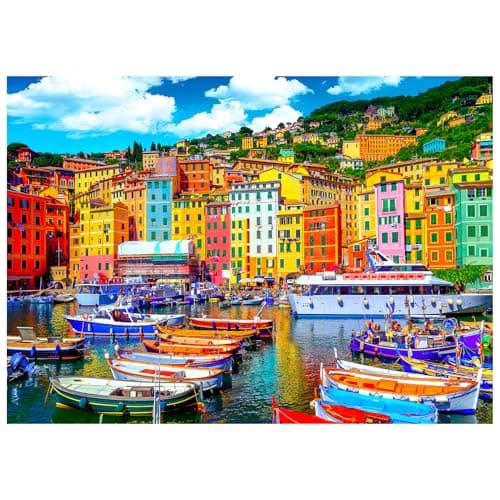 Italy Camogli Puzzles for Adults 1000 Pieces,Challenging Jigsaw Puzzles for Adults,Difficult Impossible Puzzle for Family Game Night,Recycled Paper Jigsaw Puzzle,Gifts for Boys Girls - Image 1