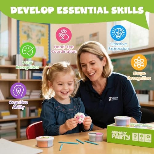 Air Dry Clay for Kids,12 Animals Theme Party Foam Clay,Ultra Light Modeling Clay Kit, DIY Art and Home Party Favors for Boys & Girls (Animal) - Thumbnail 6