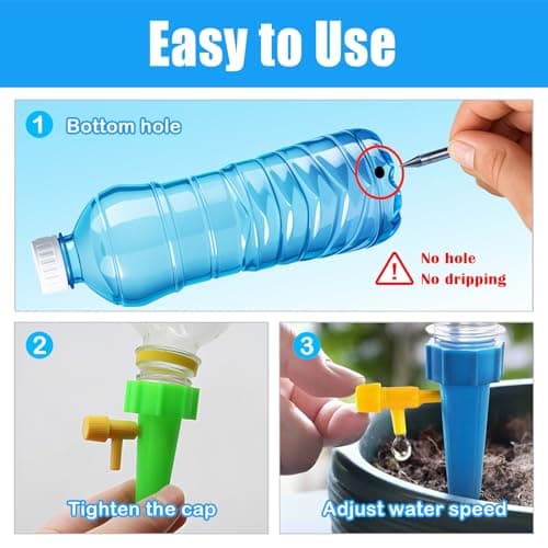 Self Watering Spikes for Plant, Plant Watering Spike,Automatic Plant Waterer for Garden Planter Indoor & Outdoor Adjustable Drip Irrigation Vacation Plant Waterer (20) - Thumbnail 5