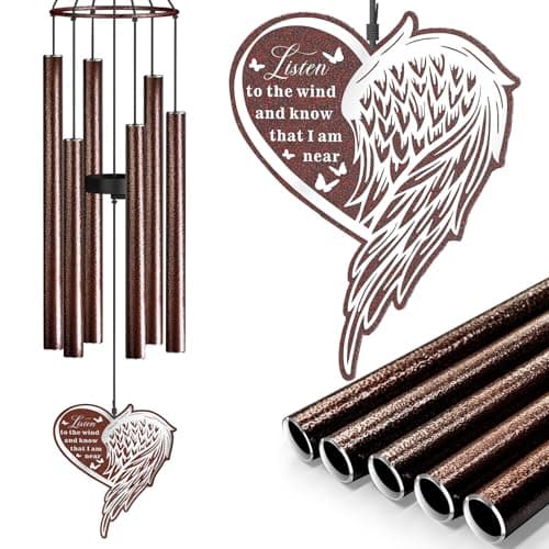 Indoor/Outdoor Memorial Wind Chime — A Heartfelt Gift for Retirement, Friendship, New Home, Thanks & Remembrance | Tunable Low-Pitch Tubes, 37.4 Inches | Ideal for Balcony, Garden, or Patio - Image 1