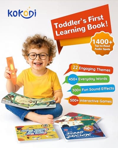 KOKODI Talking Pen Books Sets, Autism Sensory Games, Interactive Audio Sound Books Kids Learning Electronic Toys for Toddlers Kids, Early Educational Gifts Birthday Gifts for Boys Girls Age 2 3 4 5 - Thumbnail 2